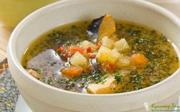 рыбный суп с огурцом