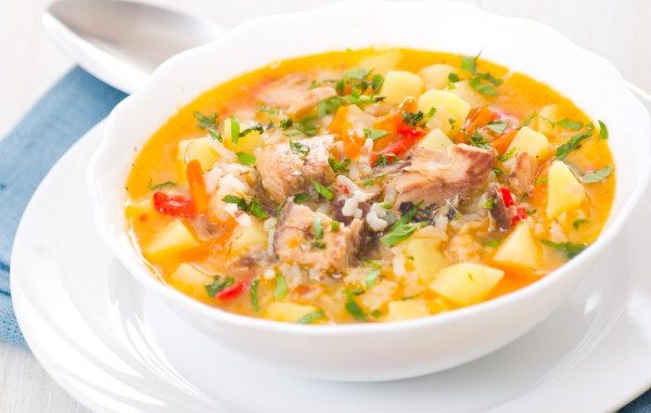 рыбный суп с рисом