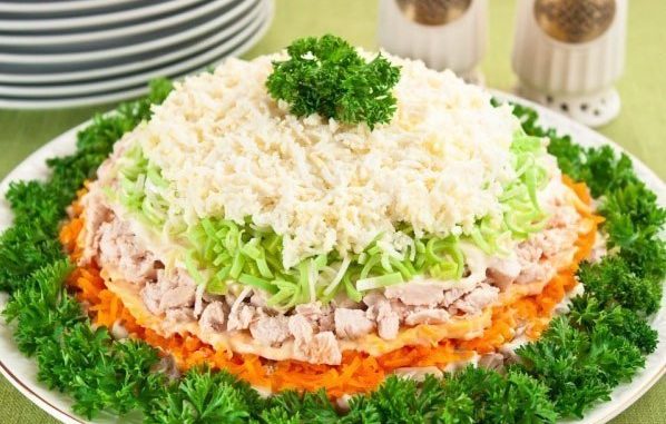 салат с корейской морковкой