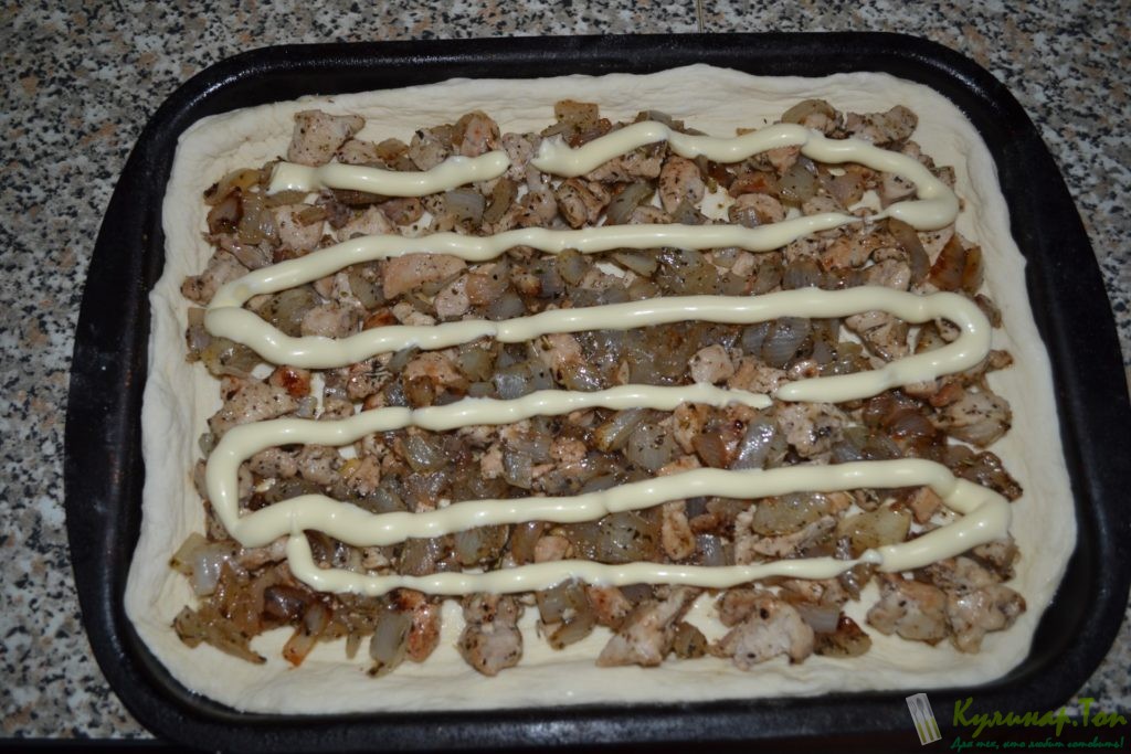 Открытый пирог с мясом Открытый пирог с мясом