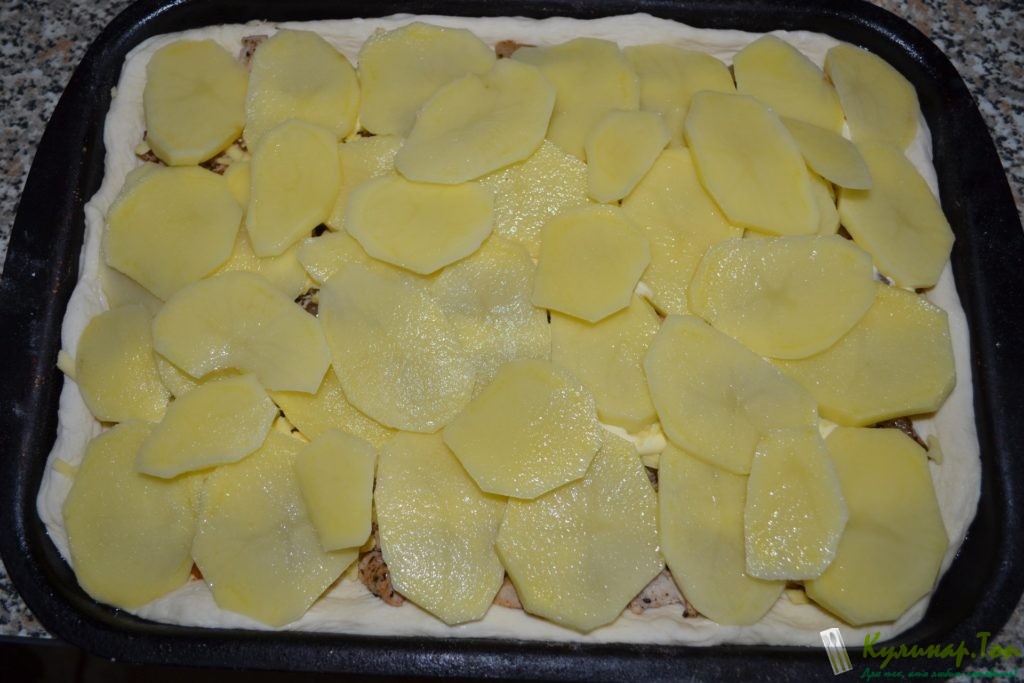 Открытый пирог с мясом Открытый пирог с мясом