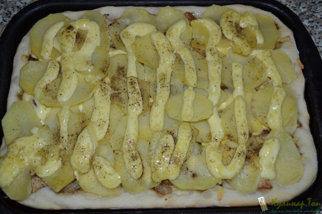 Открытый пирог с мясом Открытый пирог с мясом