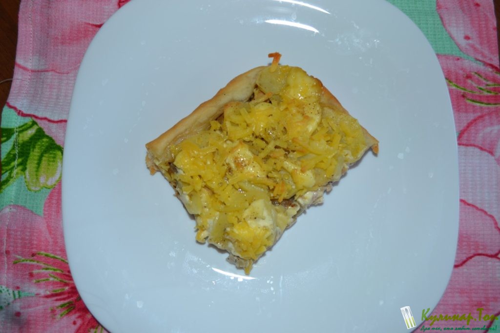Открытый пирог с мясом Открытый пирог с мясом