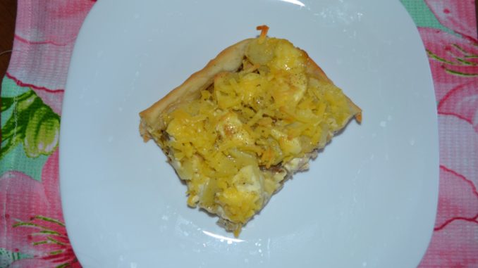 Открытый пирог с мясом Открытый пирог с мясом