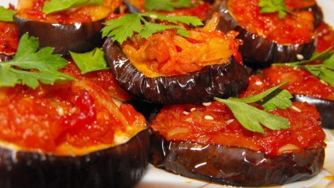 баклажаны с овощами