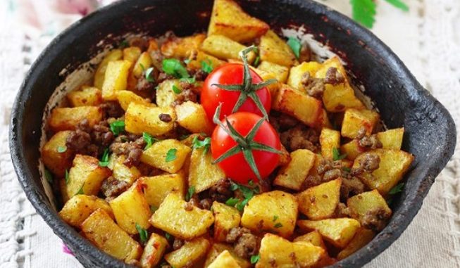 картофель с фаршем
