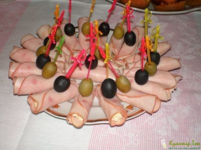 рулетики с ветчиной