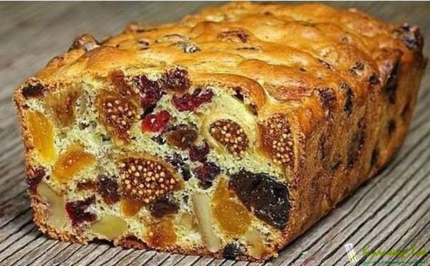Кекс Мазурка с сухофруктами и орехами