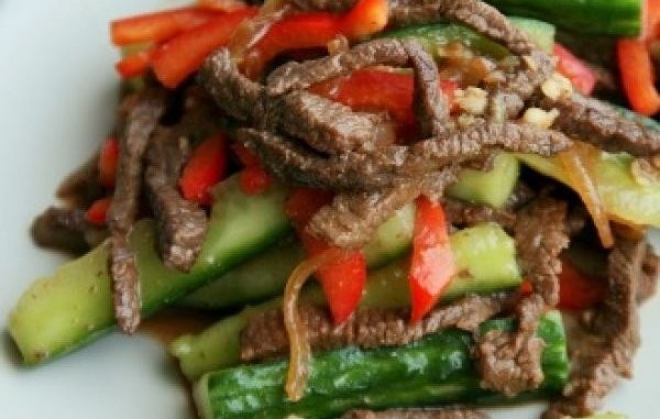 Огурчики с мясом по-корейски