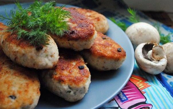Куриные зразы с грибами