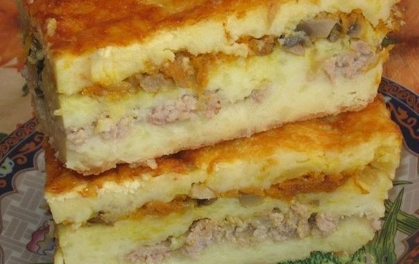 Слоеная картофельная запеканка