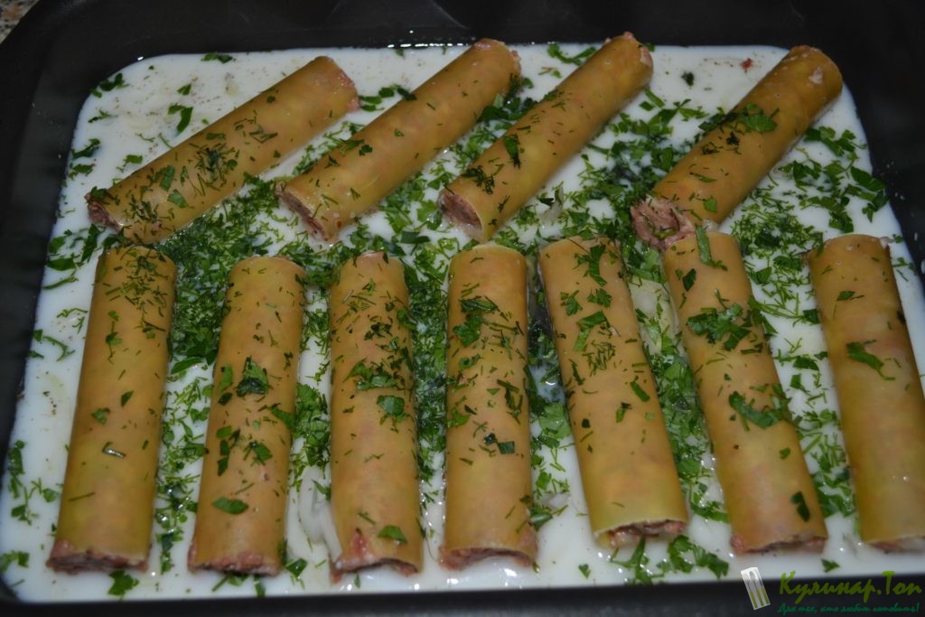 Каннеллони с фаршем Каннеллони с фаршем