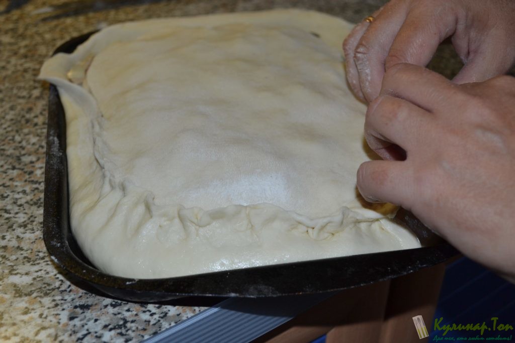 Пирог с рисом и рыбными консервами