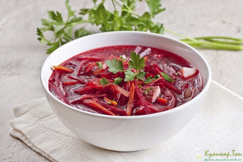 Свекольник с фасолью
