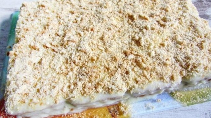 Быстрый торт из печенья с заварным кремом