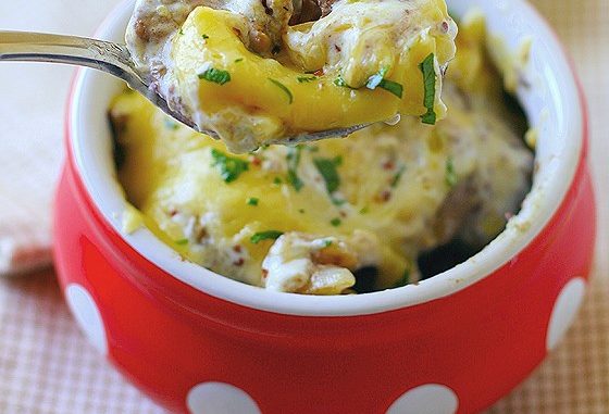 Куриная печень с сыром