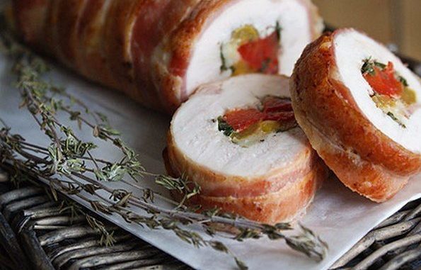 Куриный рулет с перцем