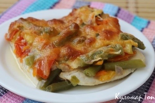 Куриный стейк с овощами