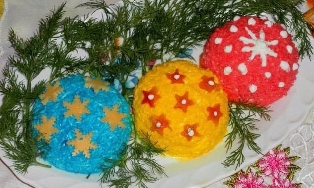 Салат «Новогодние игрушки»