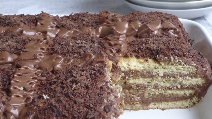 Торт из печенья с кофейным ароматом