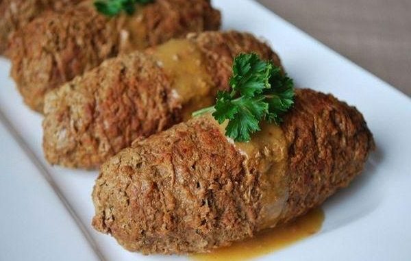 Зразы из говядины с яйцом