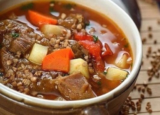 гречневый суп с говядиной