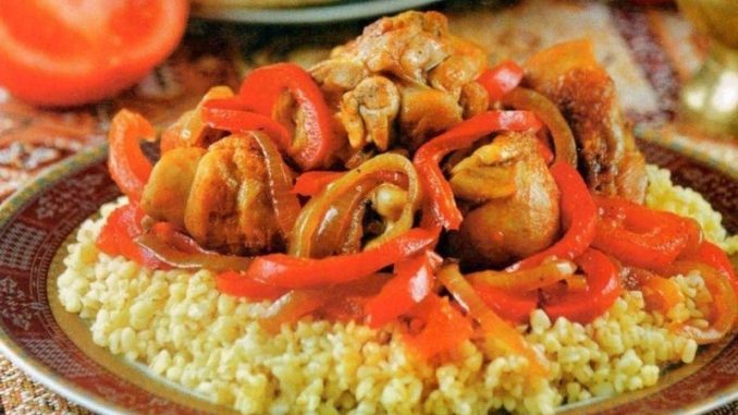 Булгур с курицей и овощами