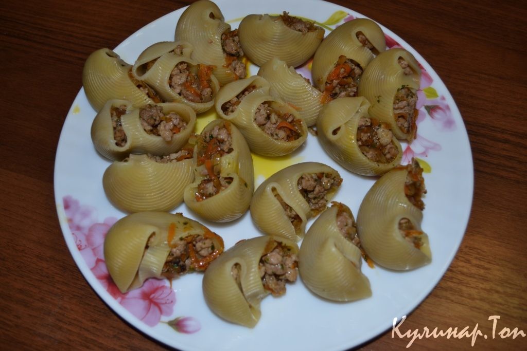 Конкильони фаршированные - пошаговый рецепт