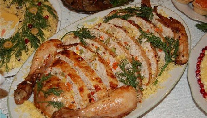 Фаршированный цыпленок