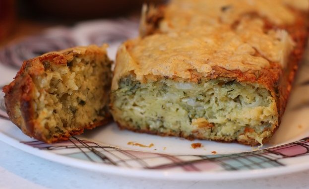 Кекс с сыром и зеленью