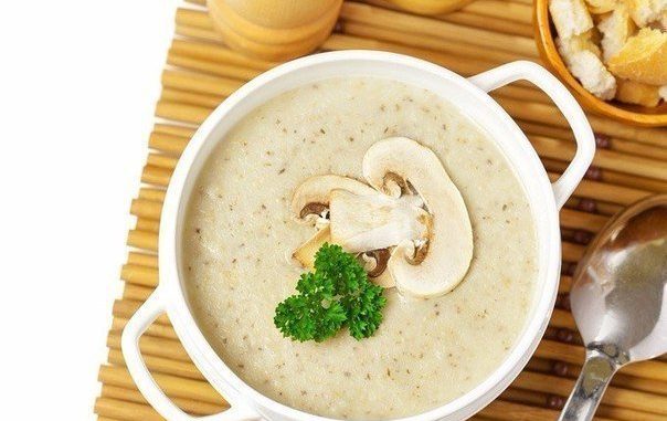 Крем-суп с лесными грибами