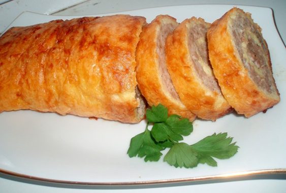 Куриный рулет в тесте Куриный рулет в тесте