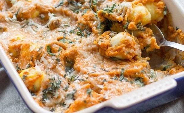 Мясная запеканка с тыквой
