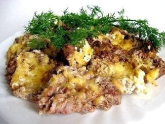 Мясо с сыром в фольге