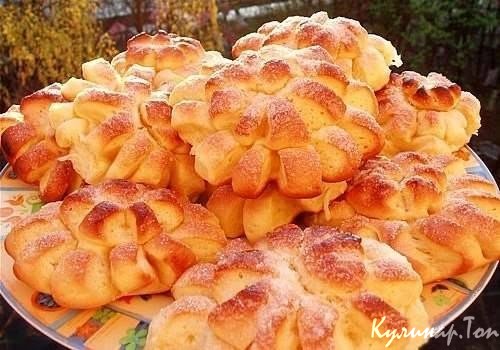 Плюшки с корицей Хризантемы