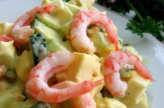 Салат с креветками