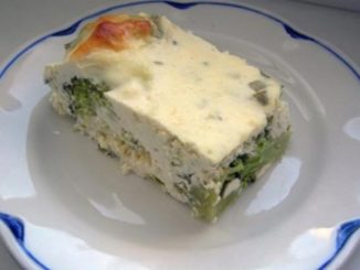 Запеканка из брокколи с творогом