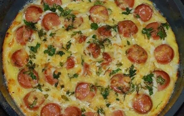 Запеканка из картофеля с сосисками