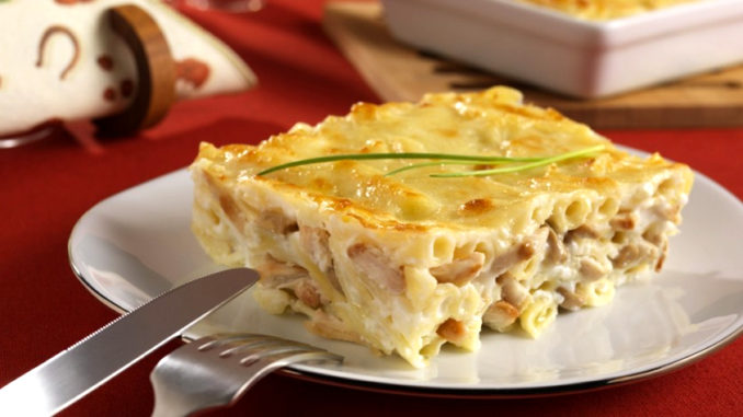 Запеканка из макарон с курицей Макаронная запеканка с курицей