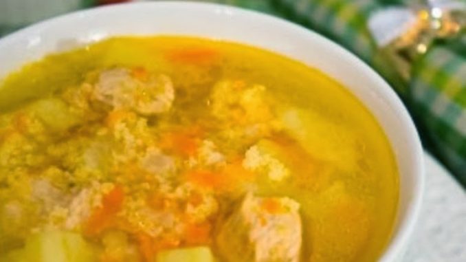 суп из индейки с пшенкой