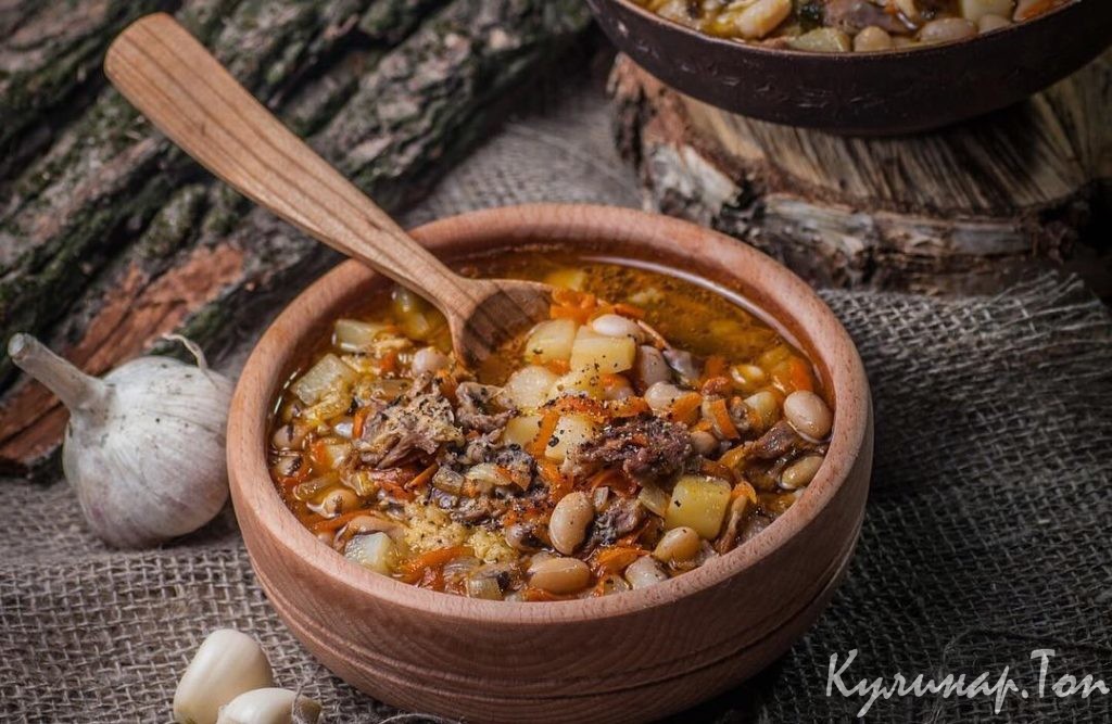 Баранья похлёбка с чесноком