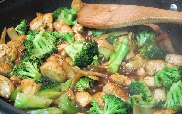 Брокколи с куриным филе Брокколи с куриным филе