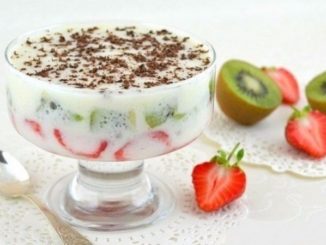 Фрукты в зефирном креме