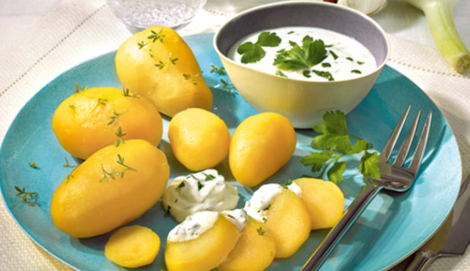 Картофель под яичным соусом Картофель под яичным соусом