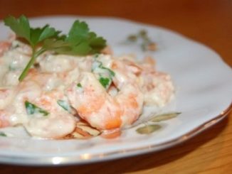 Креветки с соусом