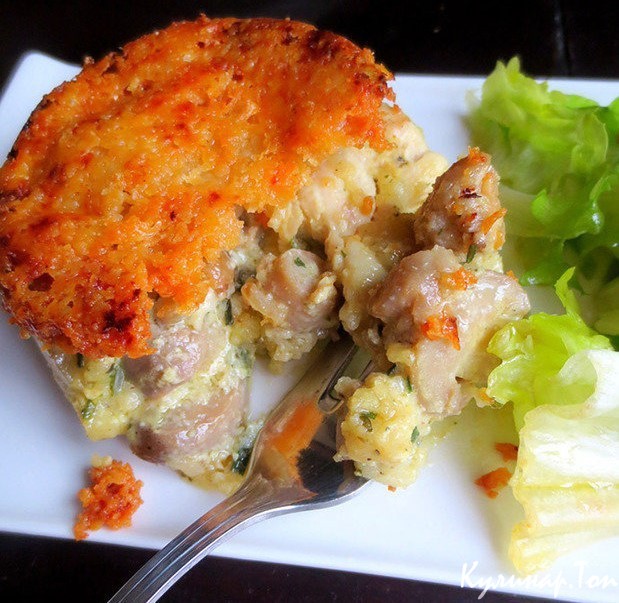 Куриная запеканка с хрустящей корочкой