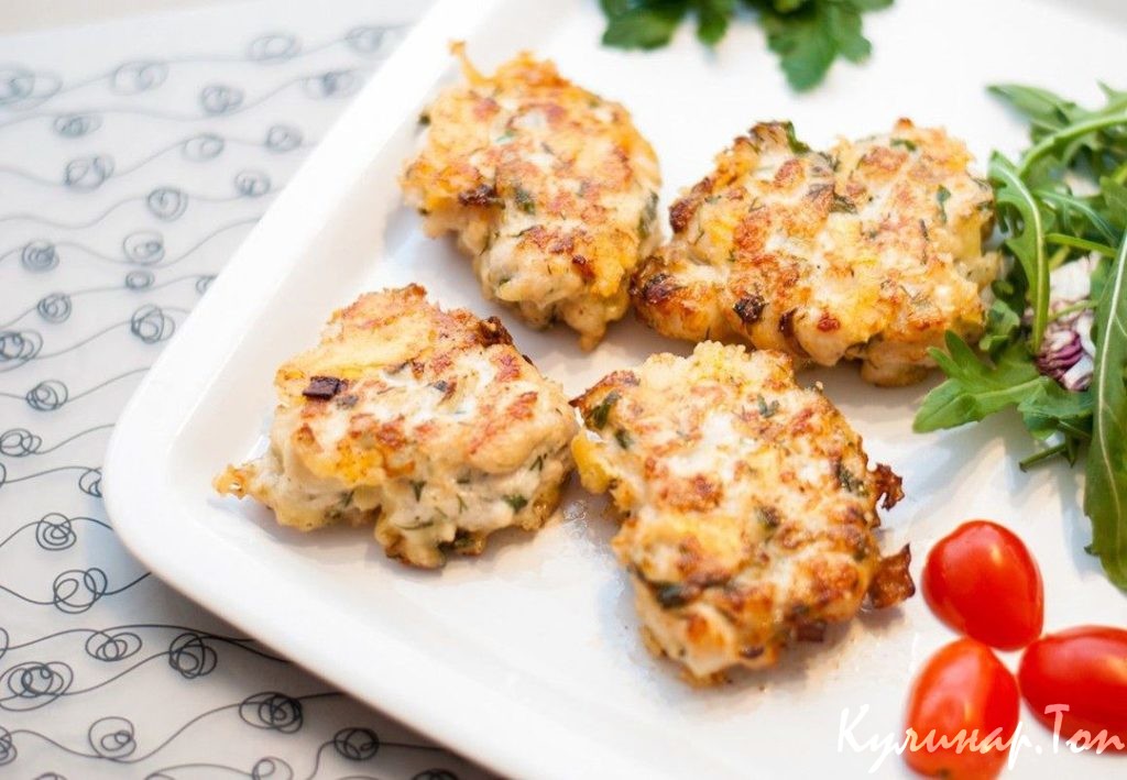 Куриные оладьи с сыром