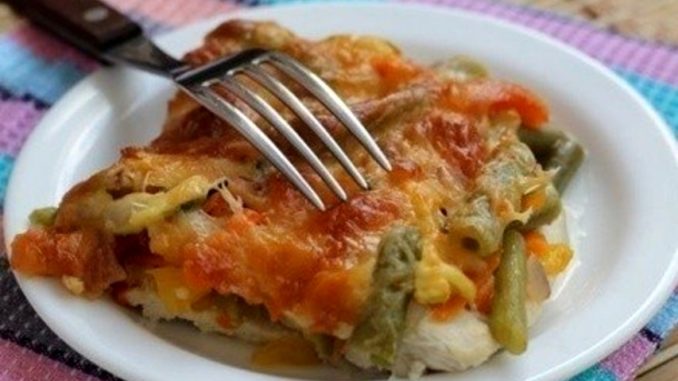Курица под овощами Курица под овощами