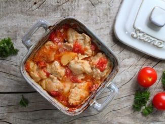 Курица в горчице с помидорами