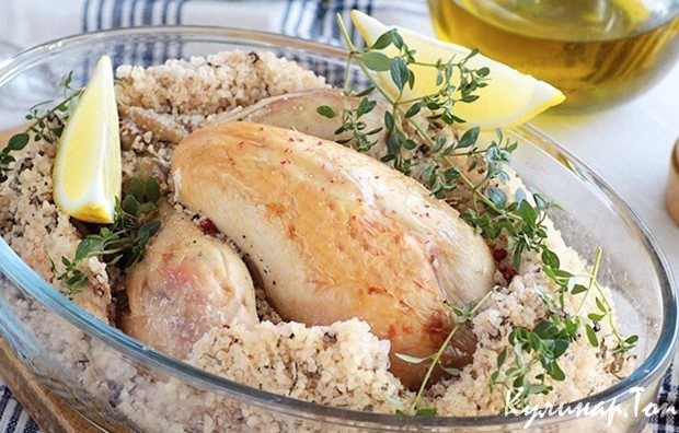Курица в соляном коконе